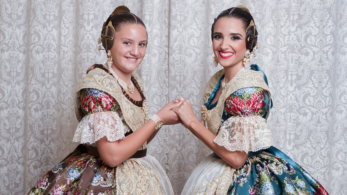 Las telas de la exaltación de Paula e Inés, Falleras Mayores de Sagunto 2019